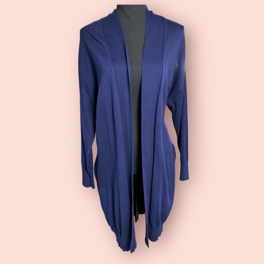 Beryll Open Cardigan Women’s OSFM Blue Cashmere Blend Oversized Duster Sweater